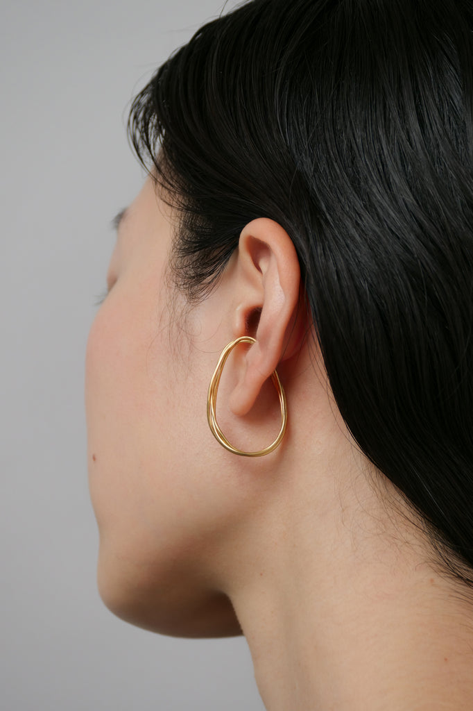 _Fot round wire earring L_ strings （Ear cuff）